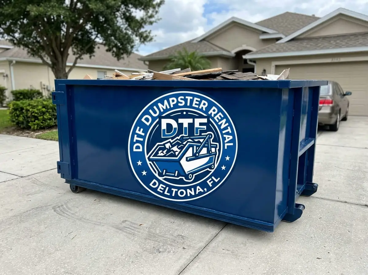 Roll-off dumpster delivered in Deltona, FL